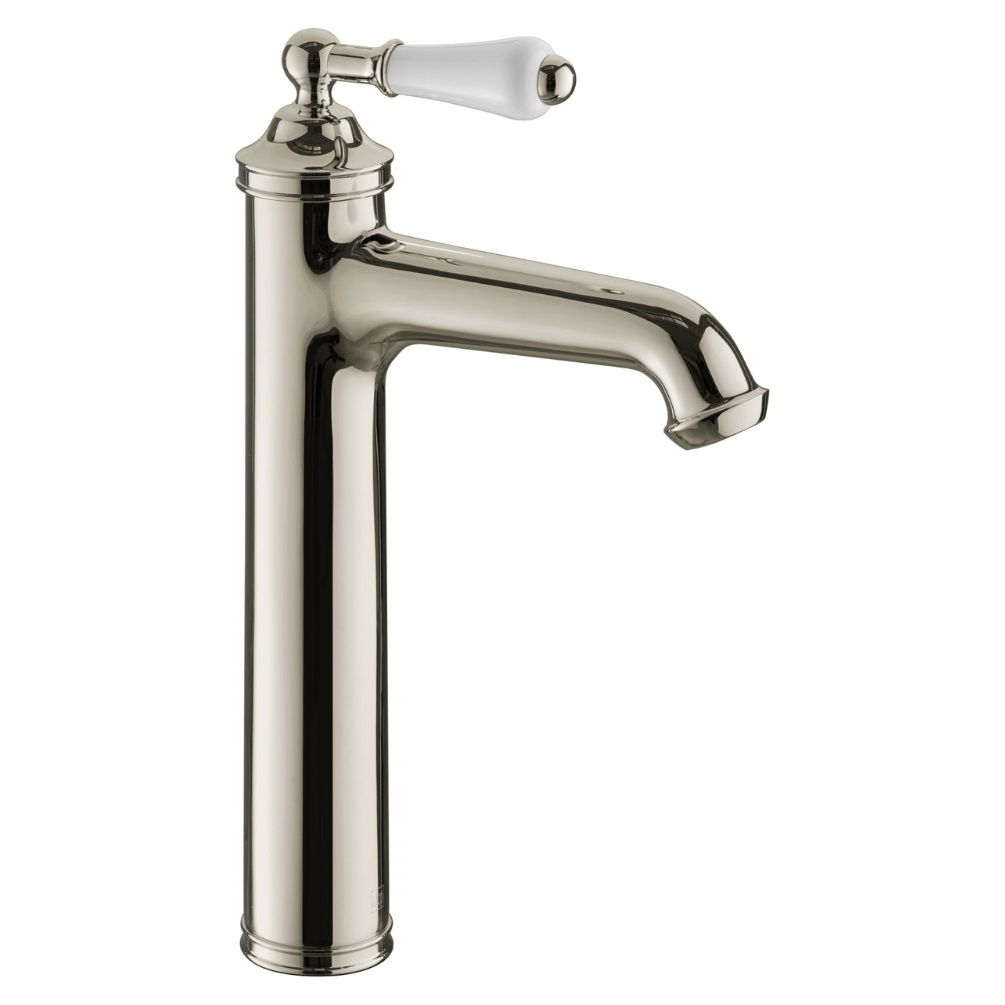 JTP Grosvenor Cross Nickel Single Lever Tall Basin Mixer Cut Out